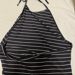 PacSun open back stripped cropped top